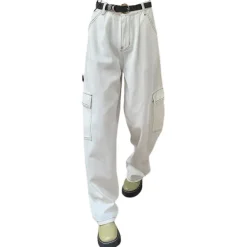 Jeans*Boogzel Clothing Try Again Skater Jeans White