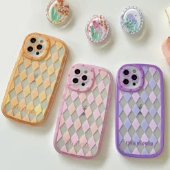 Iphone Cases*Boogzel Clothing Tulip Argyle Check iPhone Case