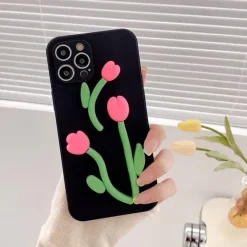 Iphone Cases*Boogzel Clothing Tulip Black iPhone Case