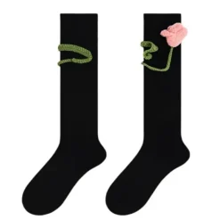 Socks*Boogzel Clothing Tulip Knee Socks Black