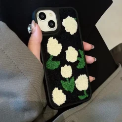 Iphone Cases*Boogzel Clothing Tulip Embroidery iPhone Case Black