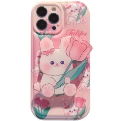 Iphone Cases*Boogzel Clothing Tulips Bunny iPhone Case Pink