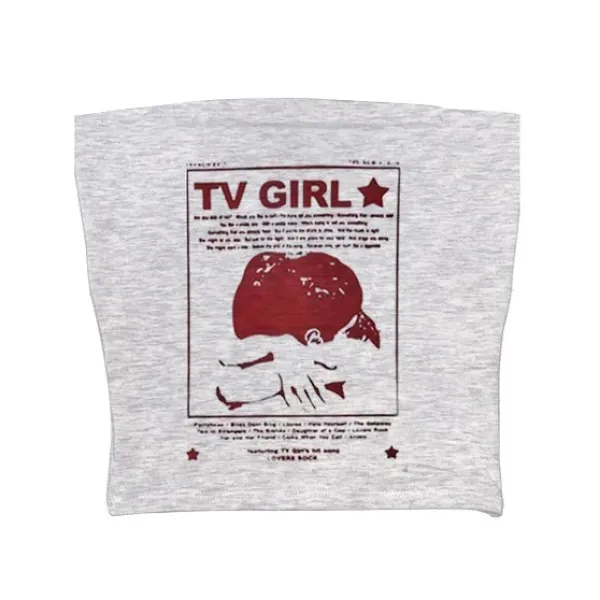 Y2K Tops|Crop Tops*Boogzel Clothing TV Girl Y2K Aesthetic Tube Top