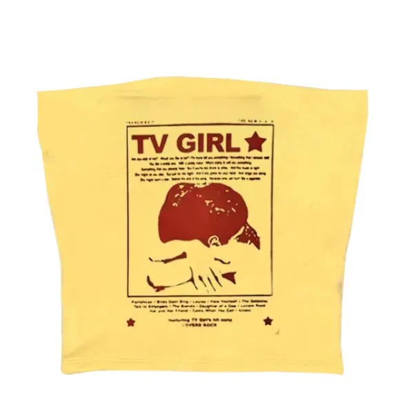 Y2K Tops|Crop Tops*Boogzel Clothing TV Girl Y2K Aesthetic Tube Top