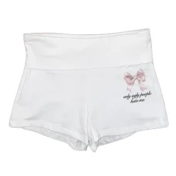 Shorts*Boogzel Clothing Ugly People Hate Me Shorts White