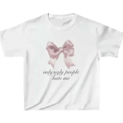 Y2K Tops|Aesthetic T-Shirts & Graphic Tees*Boogzel Clothing Ugly People Hate Me Tee White
