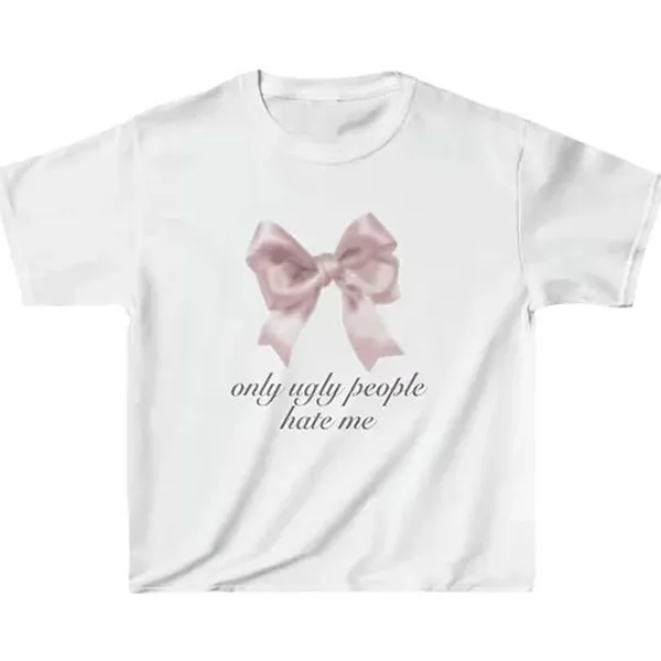 Y2K Tops|Aesthetic T-Shirts & Graphic Tees*Boogzel Clothing Ugly People Hate Me Tee White
