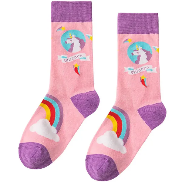 Socks*Boogzel Clothing Unicorn Attack Socks Pink