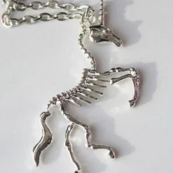 Necklaces & Chokers*Boogzel Clothing Unicorn Skeleton Pendant Necklace Silver