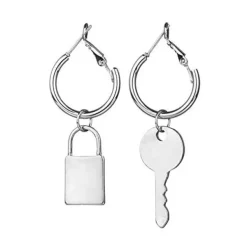 Earrings*Boogzel Clothing Unlock Ya Mind Key Earrings Silver