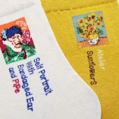 Socks*Boogzel Clothing Van Gogh Self Portrait Socks White