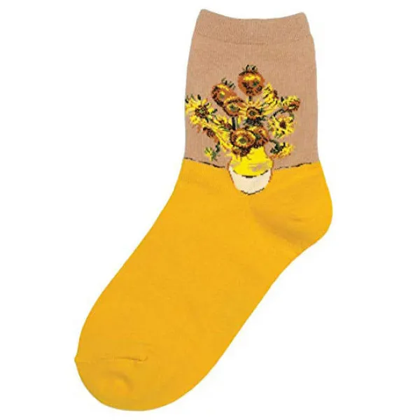Socks*Boogzel Clothing Van Gogh's Sunflowers Socks Yellow