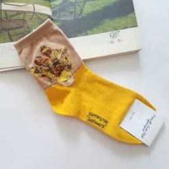 Socks*Boogzel Clothing Van Gogh's Sunflowers Socks Yellow