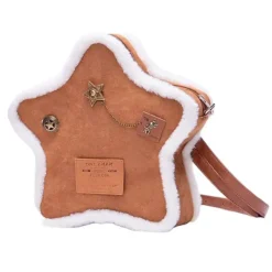 Bags & Purses*Boogzel Clothing Vanilla Girl Sheepskin Star Backpack Brown