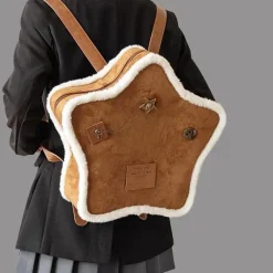 Bags & Purses*Boogzel Clothing Vanilla Girl Sheepskin Star Backpack Brown