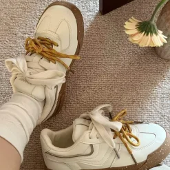 Aesthetic Sneakers*Boogzel Clothing Vanilla Latte Sneakers Beige
