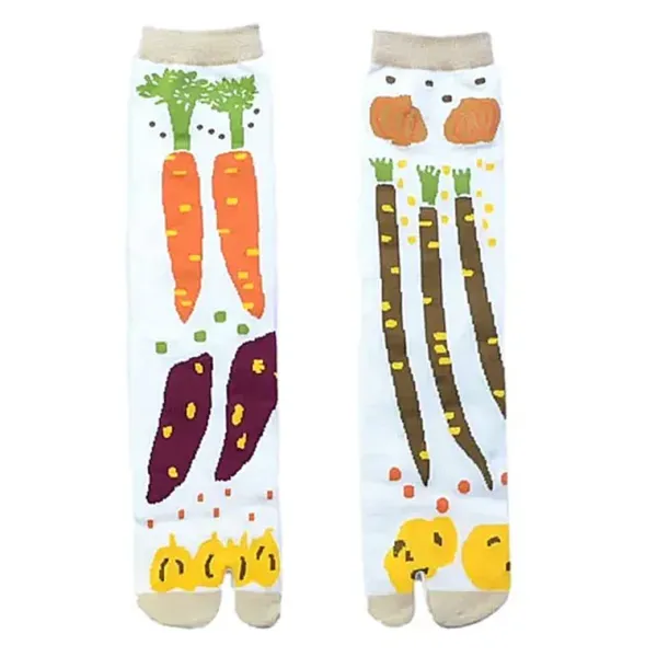 Socks*Boogzel Clothing Vegetable Print Split Toe Tabi Socks