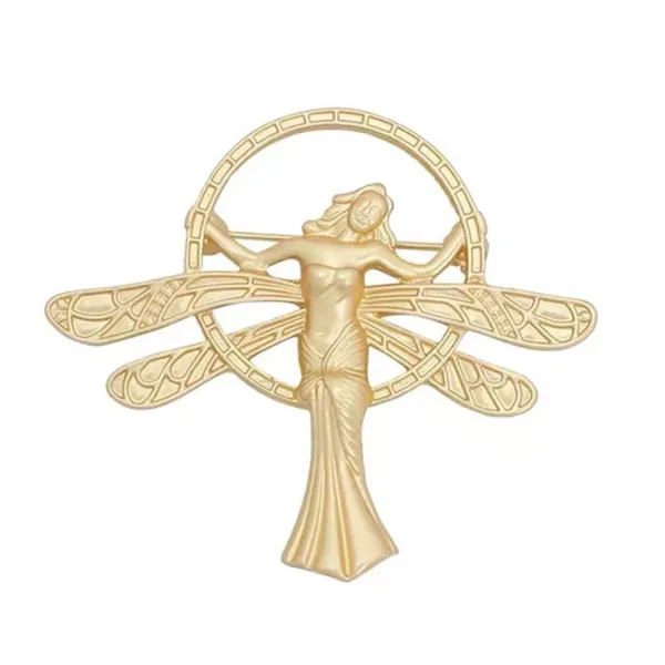 Other*Boogzel Clothing Vintage Aesthetic Fairy Brooch Gold