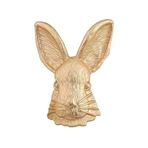 Other*Boogzel Clothing Vintage Aesthetic Rabbit Brooch Gold