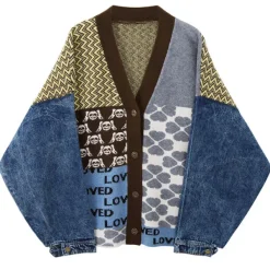Coats & Jackets*Boogzel Clothing Vintage Denim Jacket Brown/blue