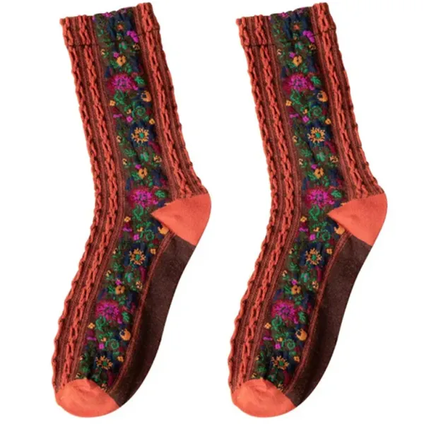 Socks*Boogzel Clothing Vintage Embroidered Floral Socks