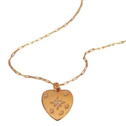 Necklaces & Chokers*Boogzel Clothing Vintage Heart Coin Necklace Gold