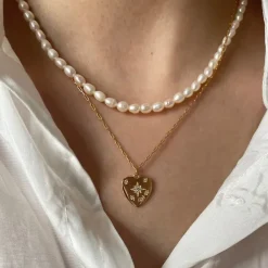 Necklaces & Chokers*Boogzel Clothing Vintage Heart Coin Necklace Gold