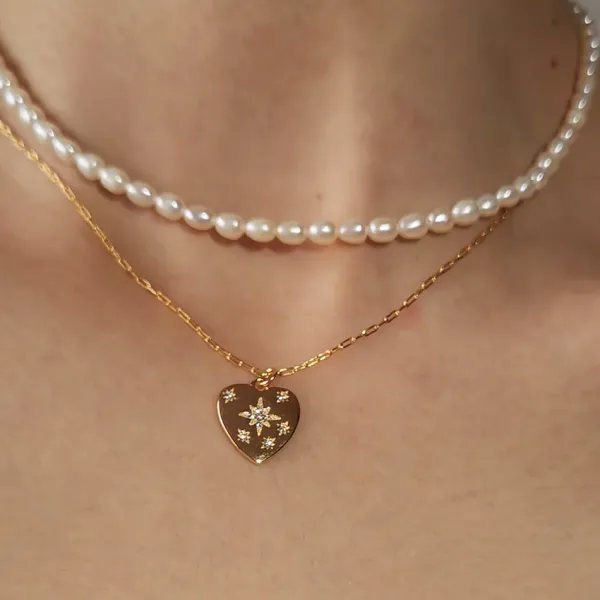 Necklaces & Chokers*Boogzel Clothing Vintage Heart Coin Necklace Gold
