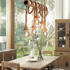 Lights & Lamps|Aesthetic Room Decor*Boogzel Clothing Vintage Rope Pendant Light