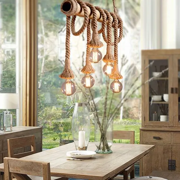 Lights & Lamps|Aesthetic Room Decor*Boogzel Clothing Vintage Rope Pendant Light