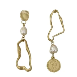 Earrings*Boogzel Clothing Vintage Style Aesthetic Earrings Gold