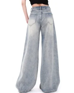 Jeans*Boogzel Clothing Vintage Style Brush Strokes Jeans Blue