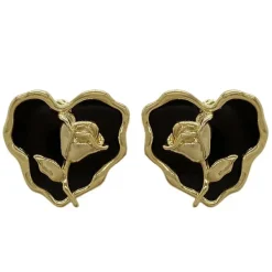 Earrings*Boogzel Clothing Vintage Style Rose Heart Earrings