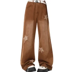 Jeans*Boogzel Clothing Vintage Style Star Patch Jeans