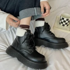 Classics|Boots / Platform Boots*Boogzel Clothing Warm Sheepskin Ankle Boots