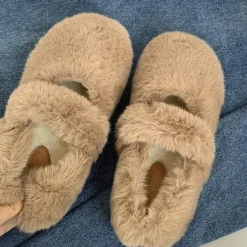 Mad*Boogzel Clothing Warm Sheepskin Ballet Flats
