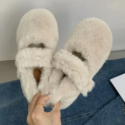 Mad*Boogzel Clothing Warm Sheepskin Ballet Flats