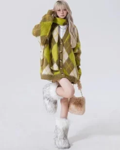 Argyle Sweaters & Vests|Knit Cardigans*Boogzel Clothing Warm Vibes Argyle Cardigan Sweater Green