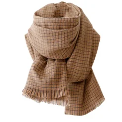 Other*Boogzel Clothing Warm Vibes Plaid Scarf Brown