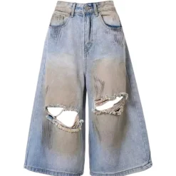 Mens|Shorts*Boogzel Clothing Wash Me Out Distressed Denim Shorts Blue