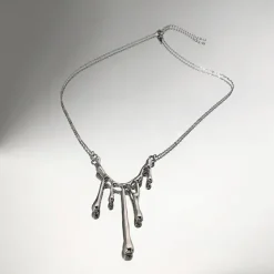 Necklaces & Chokers*Boogzel Clothing Water Drop Aesthetic Necklace Silver
