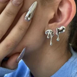 Earrings*Boogzel Clothing Water Drop Earring Silver