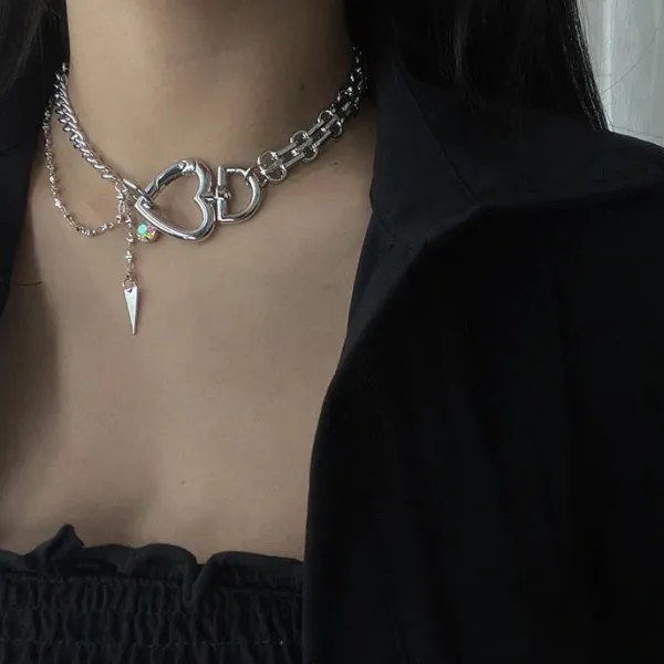 Necklaces & Chokers*Boogzel Clothing Weekend Lover Choker Silver