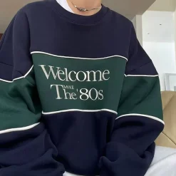 Sweatshirts*Boogzel Clothing Welcome The 80's Sweatshirt Blue/green
