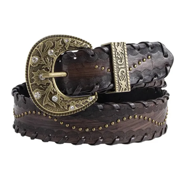 Belts & Chains*Boogzel Clothing Western Aesthetic Buckle Belt Brown