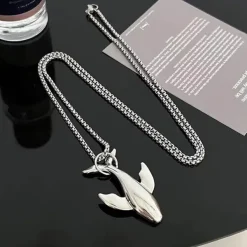 Necklaces & Chokers*Boogzel Clothing Whale Pendant Necklace Silver