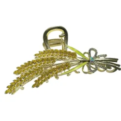 Hair Accessories*Boogzel Clothing Wheat Flower Hair Claw Gold/green