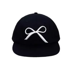 Hats*Boogzel Clothing White Bow Embroidery Cap