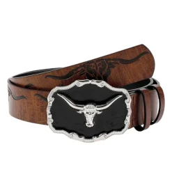 Belts & Chains*Boogzel Clothing Wild West Buckle Belt Brown