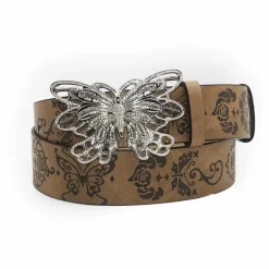 Belts & Chains*Boogzel Clothing Wild West Butterfly Buckle Belt Brown